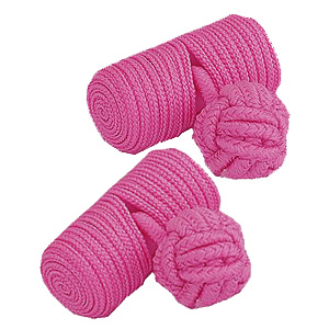 Pink Barrel Silk Knot Cufflinks